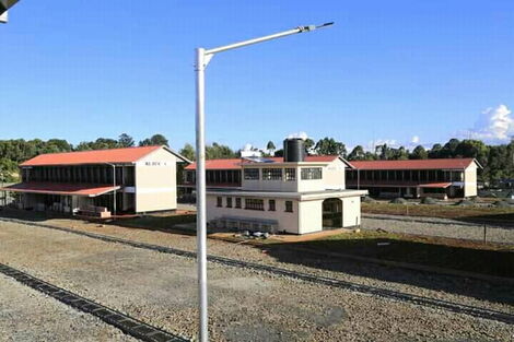 The newly-constructed bus park in Nyeri town