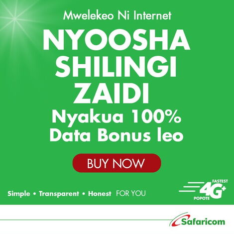 Get up to 100 percent data bonus with Safaricom