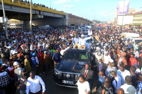 OKA principles Kalonzo Musyoka and Moses Wetangula in Githurai on Sunday, October 31. 2021.
