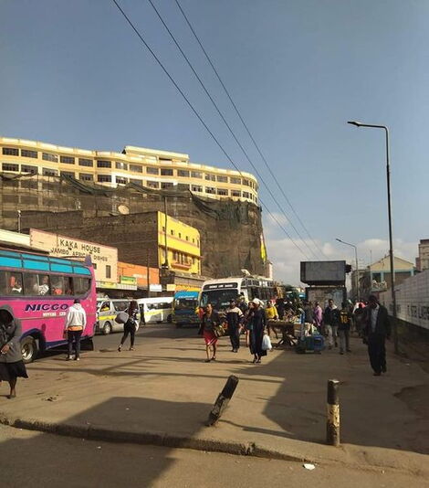 A building under construction in OTC, along Ronald Ngala street in Nairobi