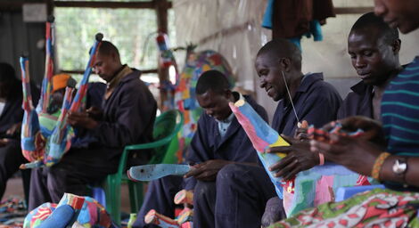 Ocean Sole employees while at work