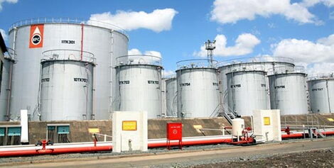 Oil tanks at the Kipevu terminal in Mombasa.