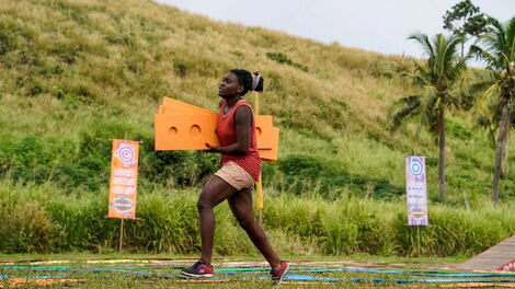 File photo of Maryanne Oketch during one of the scenes in Survivor 42 