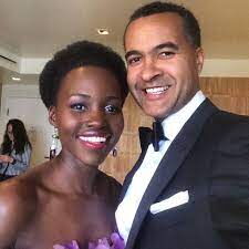 File photo of Actress Lupita Nyong'o and her cousin Omondi Nyong'o