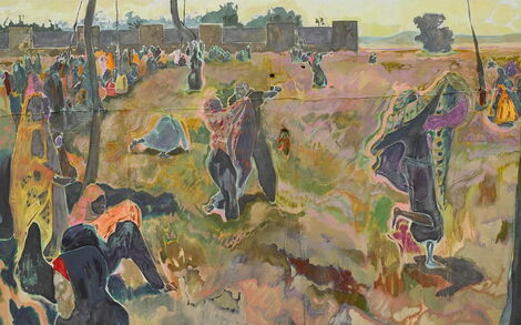One of the paintings by Michael Armitage.