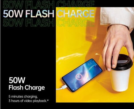 The Oppo5 series is powered by a 50W Flash Charge that can fully charge your phone in under 48 minutes,