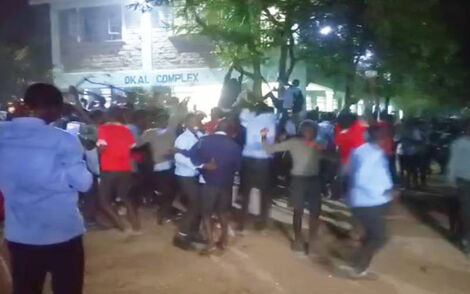 Oriwa Boys High School candidates celebrating after receiving results on Friday May 13, 2022.