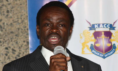 A file image of Patrick Lumumba delivering a speech when he served as Director of Kenya Anti Corruption Commission 