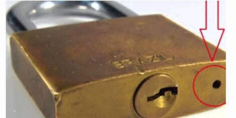 Hole in the padlock