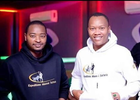 Expeditions Maasai Safaris CEO Pancras Karema and Managing Director Lawrence Gitonga in Mwea shared on June 8, 2021.