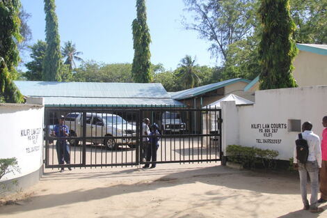 People outside the Kilifi Law Courts on November 27, 2018