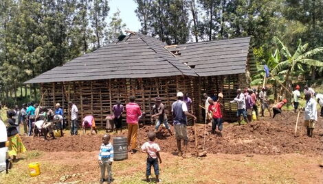 Mumias East MP-elect Peter Salasya's house under construction in March 2022