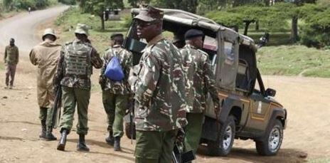 Kenya police officers during a previous operation.