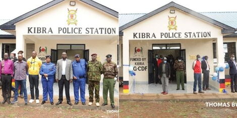 Kibra MP Imean Okoth unveiled Kibra Police Station on Wednesday, December 15, 2021