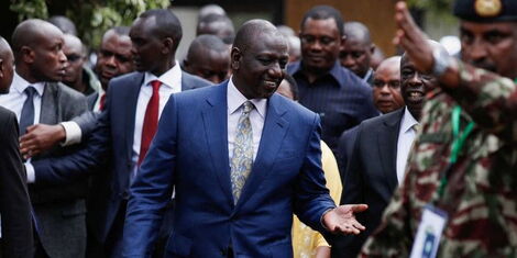 President-Elect William Ruto leaving Bomas of Kenya on August 15, 2022.
