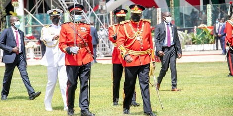 President Uhuru Kenyatta during the 58th Jamhuri Day Celebrations at Uhuru Gardens on December 12, 2021.