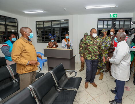 President Uhuru Kenyatta commissions hospitals on Tuesday night, July 6.