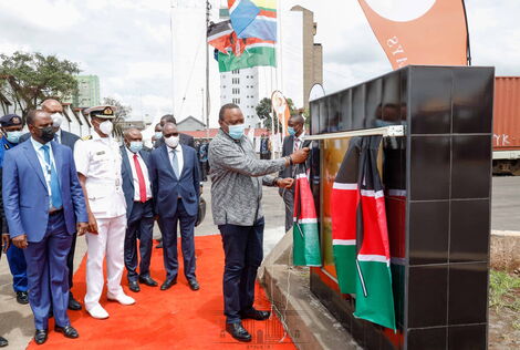 President Uhuru Kenyatta commissions the Kenya Railways Transit Shed on November 10, 2020
