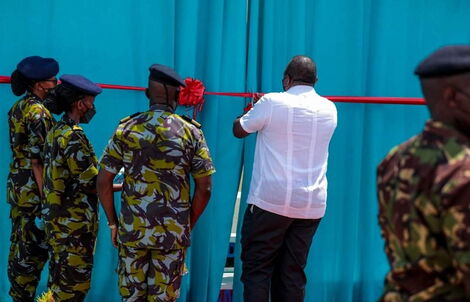 President Uhuru Kenyatta commissions Kenya Shipyards Limited (KSL) in Mtongwe, Mombasa on Friday, December 17, 2021.