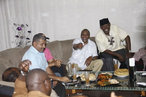 President Uhuru Kenyatta during a previous visit to Barka restaurant.