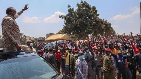 President Uhuru Kenyatta pictured in Nairobi Slums on August 10, 2020.