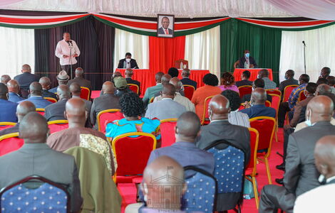 President Uhuru Kenyatta today held a meeting with a cross-section of Western Kenya leaders who paid him a courtesy visit at State House, Nairobi on Tuesday, January 25, 2022