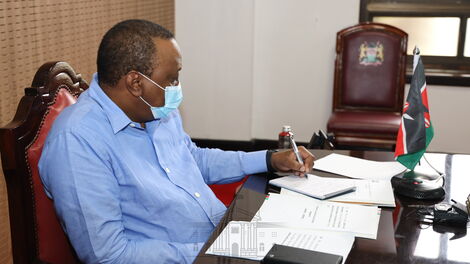 An image of President Uhuru Kenyatta