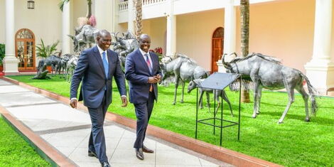 President William Ruto and Deputy President Rigathi Gachagua at State House Nairobi on January 2, 2022..jpg