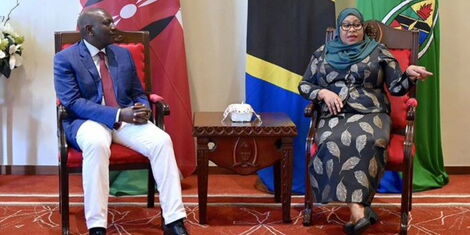 President William Ruto and Tanzanian Head of State Samia Suluhu at State House Tanzania on Monday, October 10, 2022..jpg