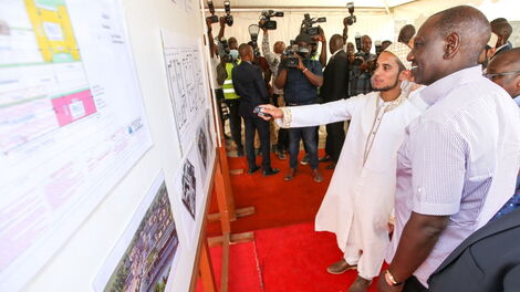 President William Ruto at the Bondeni Affordable Housing Project in Nakuru on Monday February 13, 2023