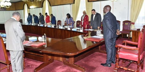 President William Ruto chairs a cabinet meeting at State GHouse Nairobi on Monday, October 3, 2022. (1).jpg