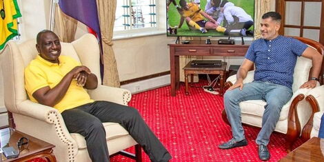President William Ruto hosts Governor Abdulswamad Sheriff at State House Mombasa on Saturday, December 31, 2023.