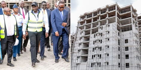 President William Ruto inspects a housing project in Mukuru,Nairobi on Monday, October 3, 2022. (1).jpg