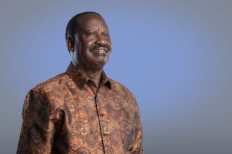 Azimio La Umoja One Kenya Coalition flagbearer Raila Odinga posing for a photo in a past event