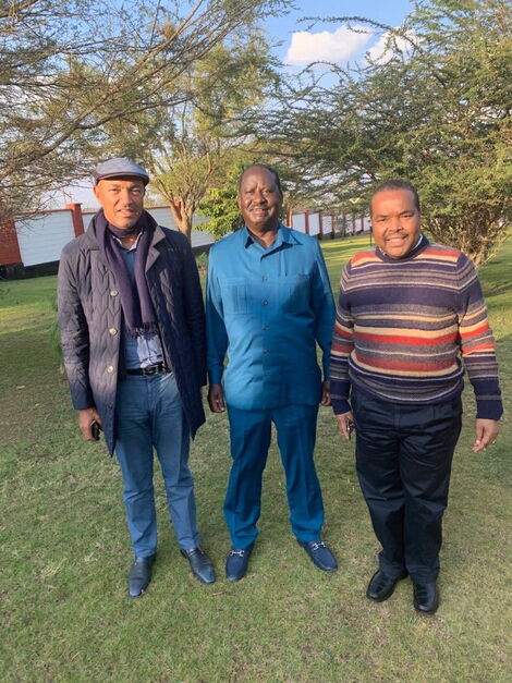 An image of Raila's meeting