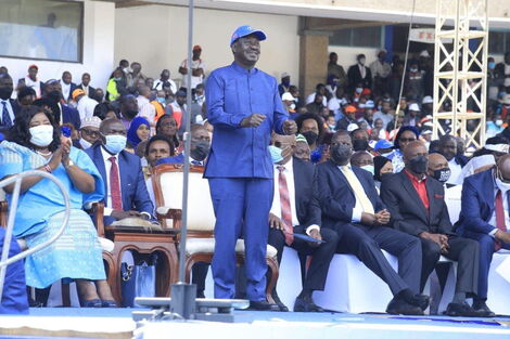 Raila Odinga During the Azimio La Umoja Event at Kasarani on Friday December 10, 2021