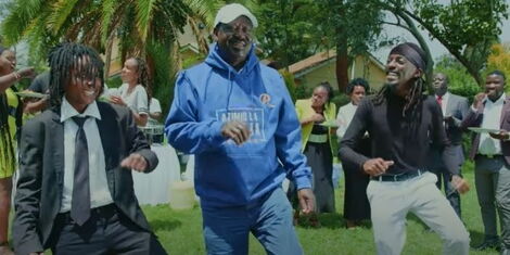 Orange Democratic Movement (ODM) leader Raila Odinga debuts song for the campaign on Tuesday, February 15, 2022