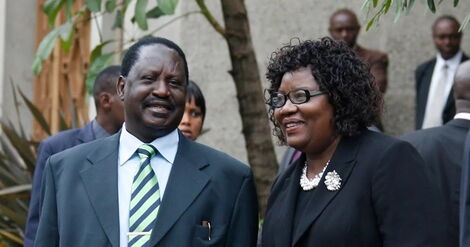 ODM leader Raila Odinga and his wife Mama Ida Odinga in an undated photo.