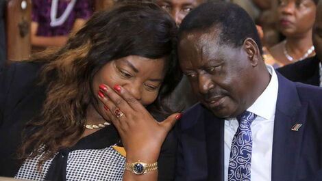 An undated image of Former Prime Minister Raila Odinga and his wife Ida Odinga.