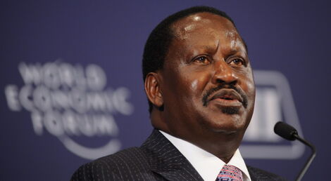 ODM leader Raila Odinga speaks at the World Economic Forum (WEF).