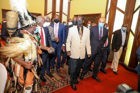 ODM Raila Odinga Arriving at a Meeting Hosted by Mt Kenya Foundation on Tuesday September 28