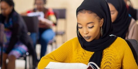 Riara University students in class 