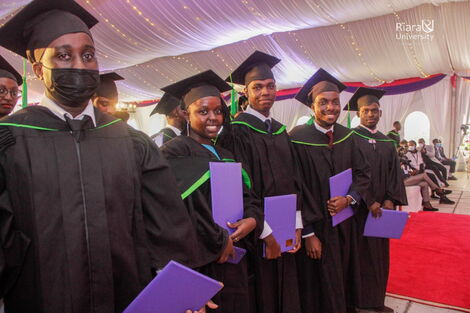 Riara University Class of 2022 graduates at the institution’s 6th Commencement on Friday, July 8, 2022. 