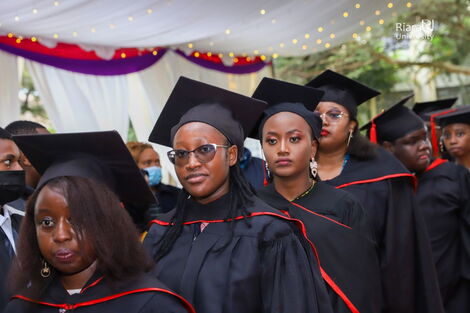 Riara University students at the institution’s 6th Commencement on Friday, July 8, 2022