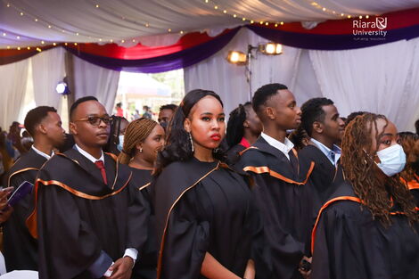 Riara University students at the institution’s 6th Commencement on Friday, July 8, 2022. 