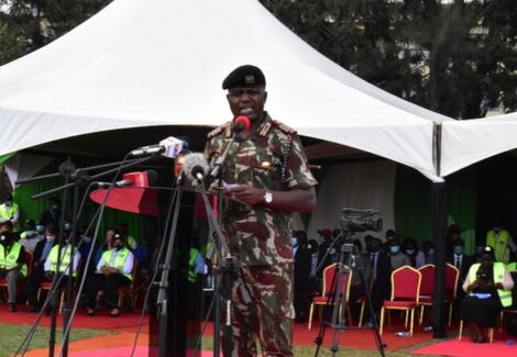 Rift Valley Regional Commander George Natembeya Adressing the Crowd During the ECVR Launch on October 4,2021
