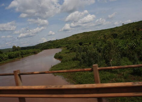 A file image of River Sagana located at the border of Murang'a and Kirinyaga County.