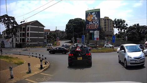 Road leading to Kileleshwa neighbourhood in Nairobi