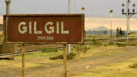Road signage pictured in the town of Gilgil, Kenya.