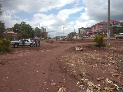 Roadworks along Limuru Road in Ruaka, October 28, 2020.